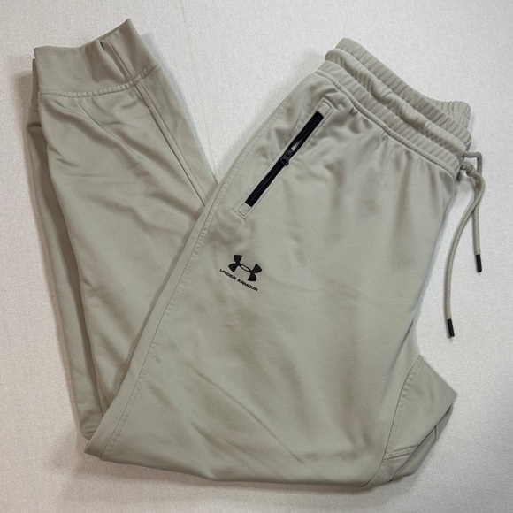 Under Armour Other - Under Armour Light Gray Joggers with Zipper Pocket